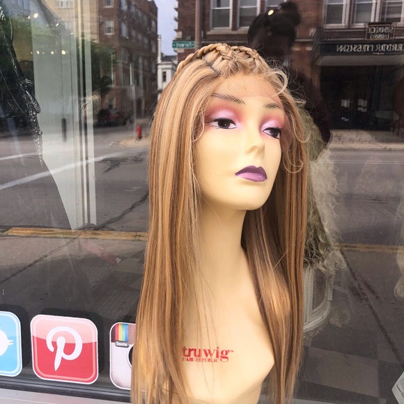 Blonde braid wig Lacefront 2020 realistic braids - Picture 1 of 8